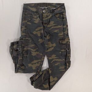VIP Jeans Cargo Camo Camouflage Y2K Style Brown Green Women Size 7/28